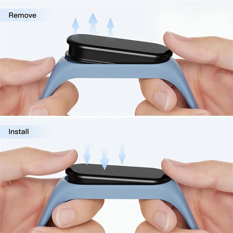 Silicone Watch Strap for Xiaomi Mi Band - Adjustable Replacement Wristband for Mi Band 3 4 5 6 7 Smartwatch
