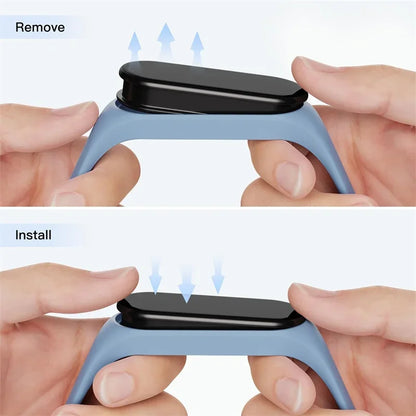 Silicone Watch Strap for Xiaomi Mi Band - Adjustable Replacement Wristband for Mi Band 3 4 5 6 7 Smartwatch