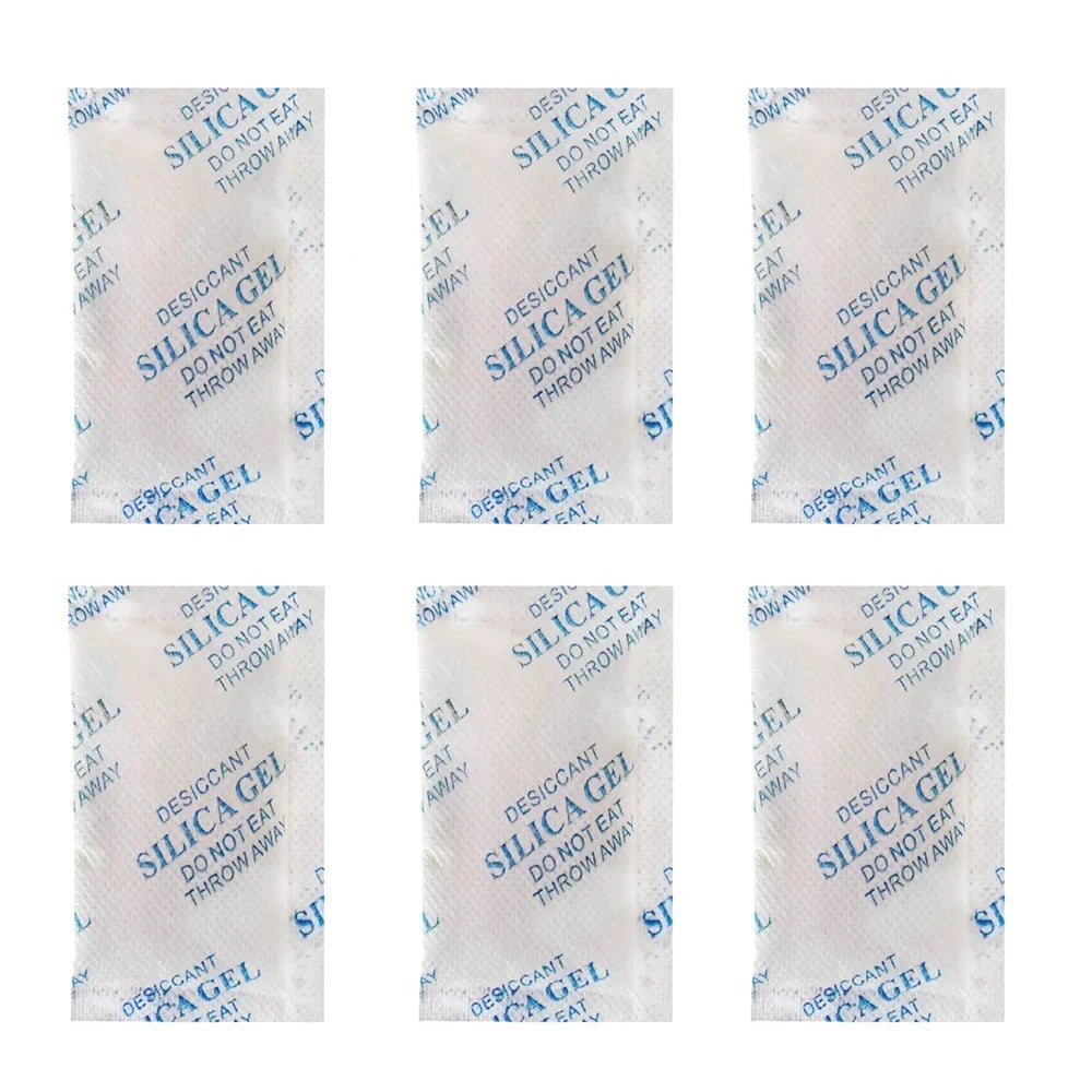 Non-Toxic Silica Gel Desiccant Bags – 2/5/10/20g Moisture Absorber for Kitchen, Room, and Living Spaces