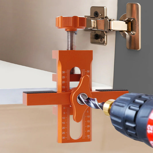 10mm Rebounder Mounting Jig – 2-in-1 Wardrobe & Cabinet Door Installation Template Tool for Quick Closet Door Mounting