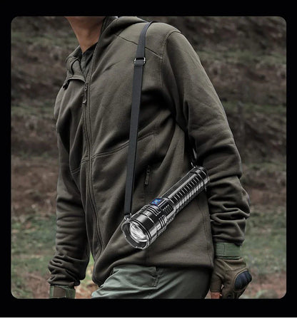 1000W Tactical LED Flashlight – Built-in 15000mAh Battery Emergency Spotlight, 9km Beam, 990,000,000LM Super Bright Torch