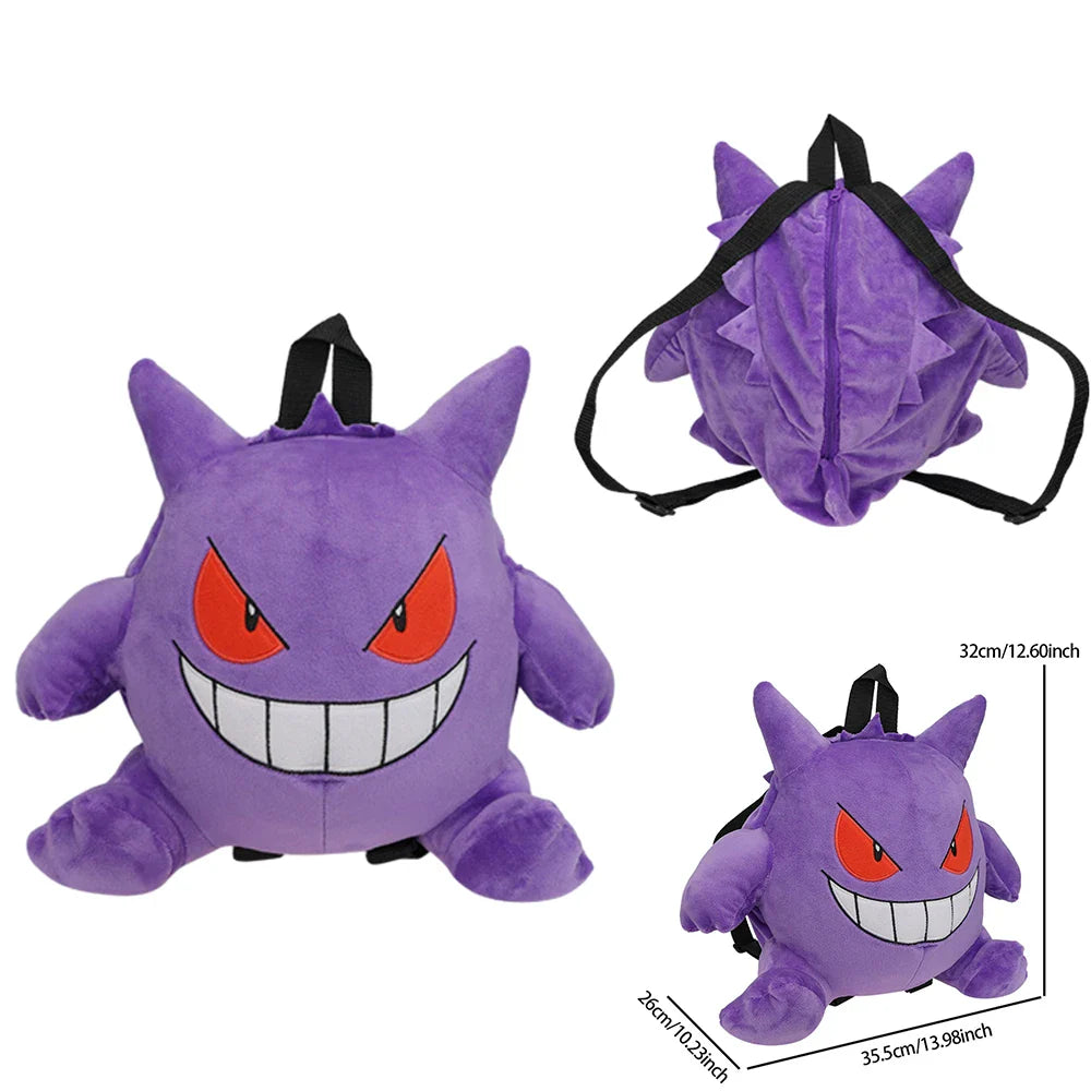 Pokemon Plush Backpack – Pikachu, Snorlax, Eevee, Mimikyu, Mew, Gengar, Charizard, Piplup & Slowking Toy Doll Gift for Kids
