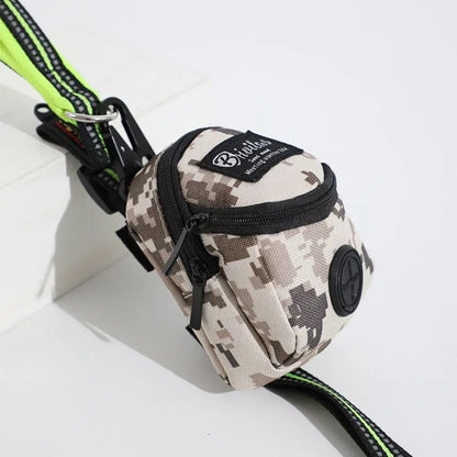 Portable Dog Training Treat Bag - Outdoor Pet Dog Treat Pouch for Puppy Snack Reward - Includes Waist Bag and Poop Bag Dispenser - Essential Pet Accessories