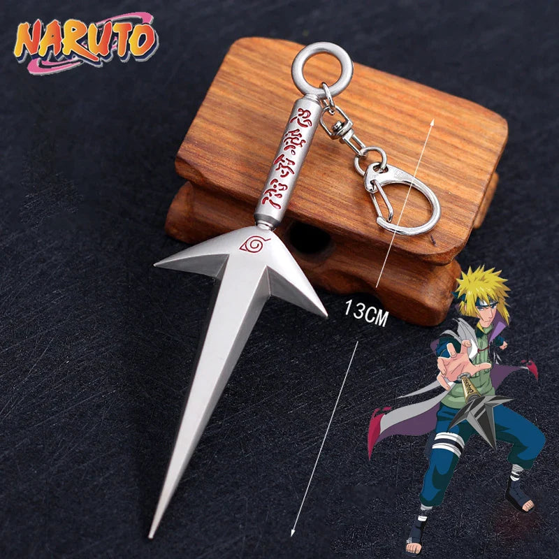 Anime Naruto Weapon Keychain Set – Metal Models of Asuma, Zabuza Sword, Kisame, Hidan, Minato Kunai & Flying Thunder God Cosplay Toys for Boys