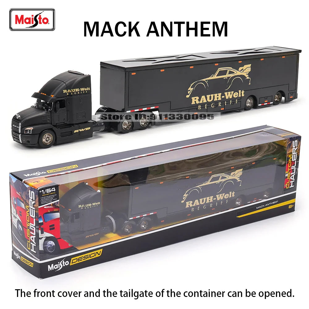 Maisto 1:64 Mack Anthem & LoneStar Trailer Model — Alloy Diecast Transport Simulation Car Collection