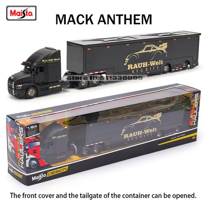 Maisto 1:64 Mack Anthem & LoneStar Trailer Model — Alloy Diecast Transport Simulation Car Collection