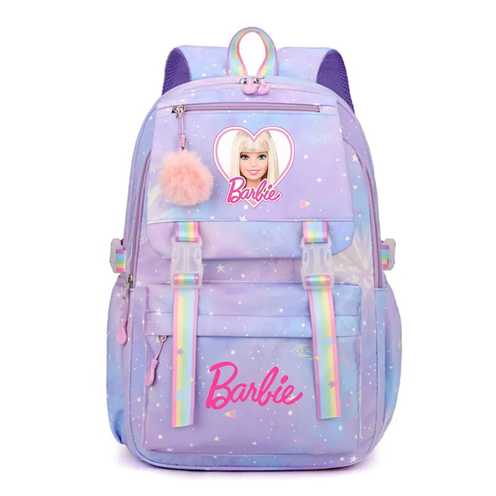 New Barbie Kids School Backpack – Canvas Travel & Laptop Bag for Boys, Girls & Teenagers