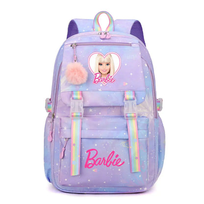 New Barbie Kids School Backpack – Canvas Travel & Laptop Bag for Boys, Girls, & Teenagers