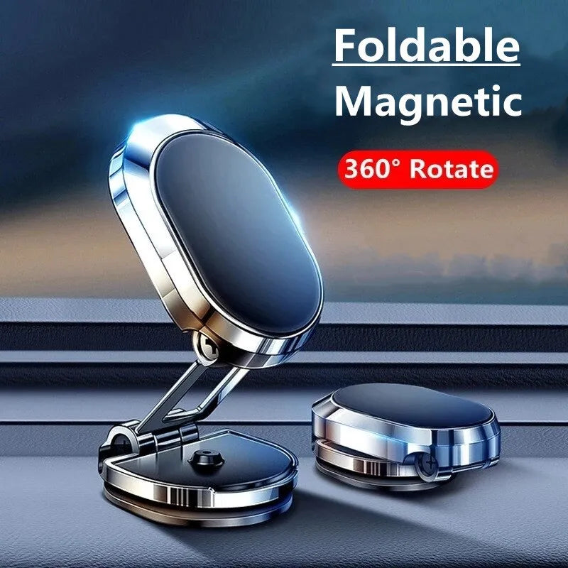 Magnetic Car Phone Holder Mount - Smartphone Stand with Strong Magnet for iPhone, Xiaomi, Samsung - Secure Cell GPS Support In-Car