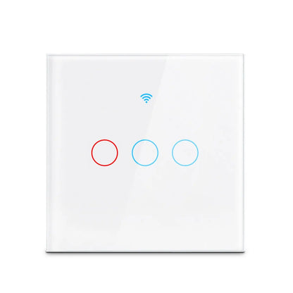 Tuya WiFi Smart Home Switch - US/EU Glass Touch Panel, Voice & Wireless Remote Control Compatible with Alexa & Google Home