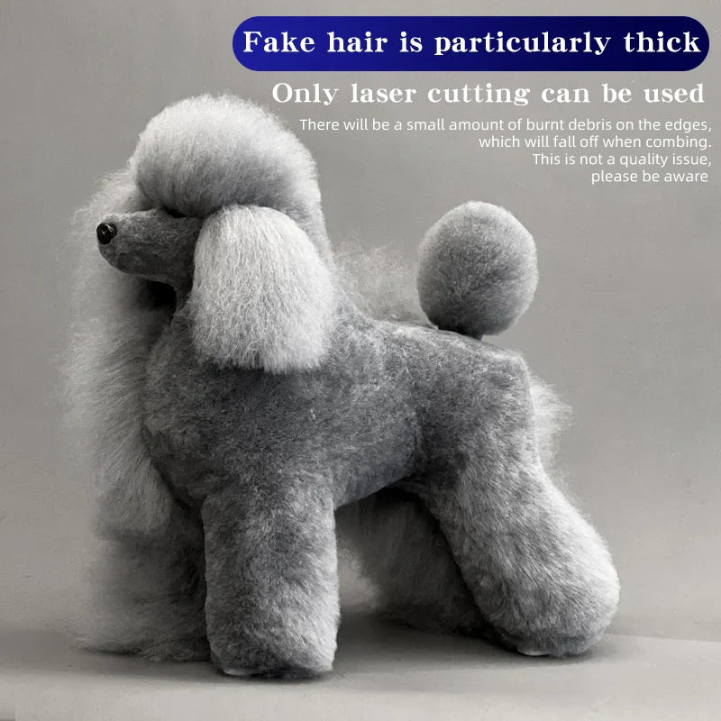Pet Grooming Practice Poodle Model — Full Body Simulation Dog Mannequin for Grooming Training