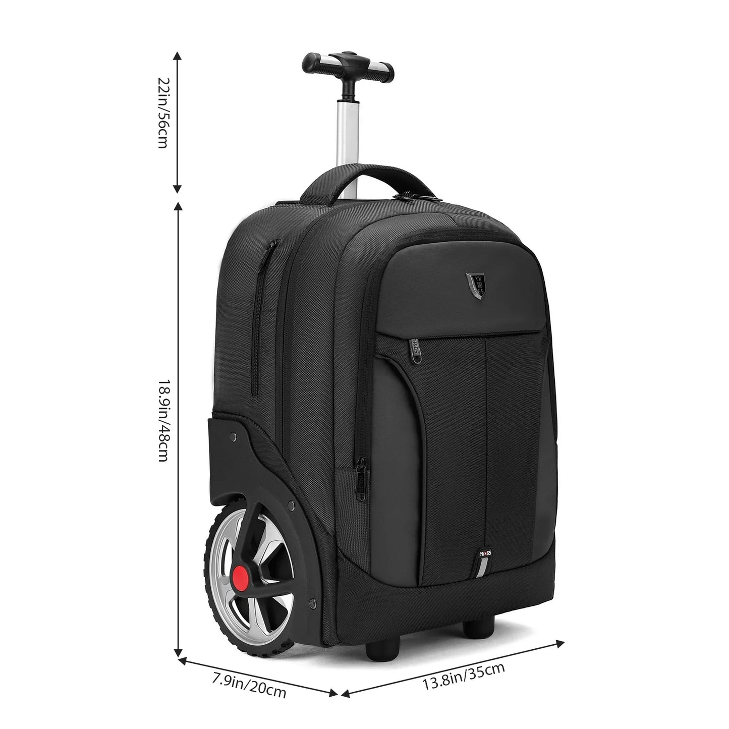 20-Inch Rolling Luggage Backpack – Large-Capacity Travel Suitcase with Wheels, Trolley Bag and Multifunctional Laptop Carry-On