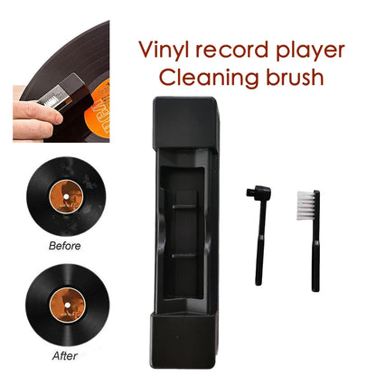 3 Piece Vinyl Record Cleaning Kit - Brush & Dust Remover Set for Turntables