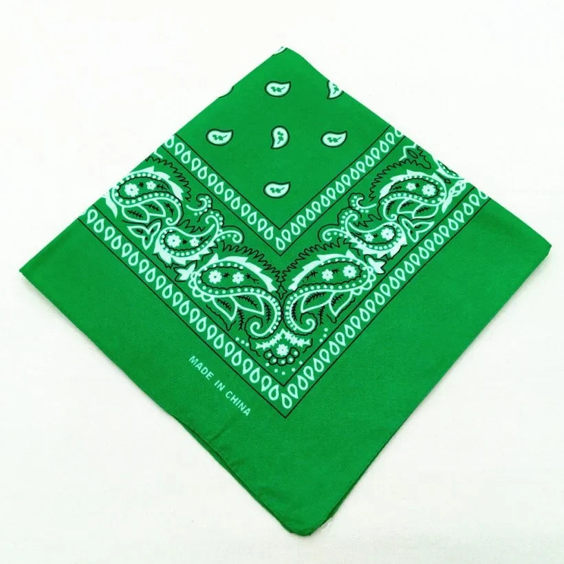Unisex Cotton Bandana – Paisley Cowboy & Biker Headband, Wrist Wrap & Hair Scarf for Men & Women