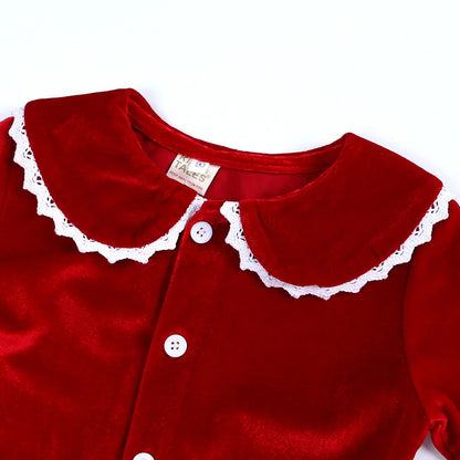 2025 Kids Christmas Pajama Set – Velvet Loungewear Long Sleeve Sleepwear for Boys & Girls