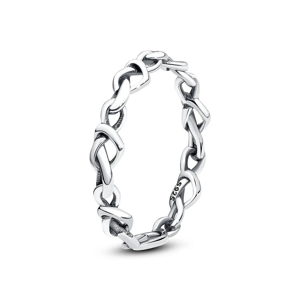 925 Sterling Silver Women’s Ring – Crown, Heart & Wishbone Design with Crystal, Rose Gold Engagement & Wedding Jewelry