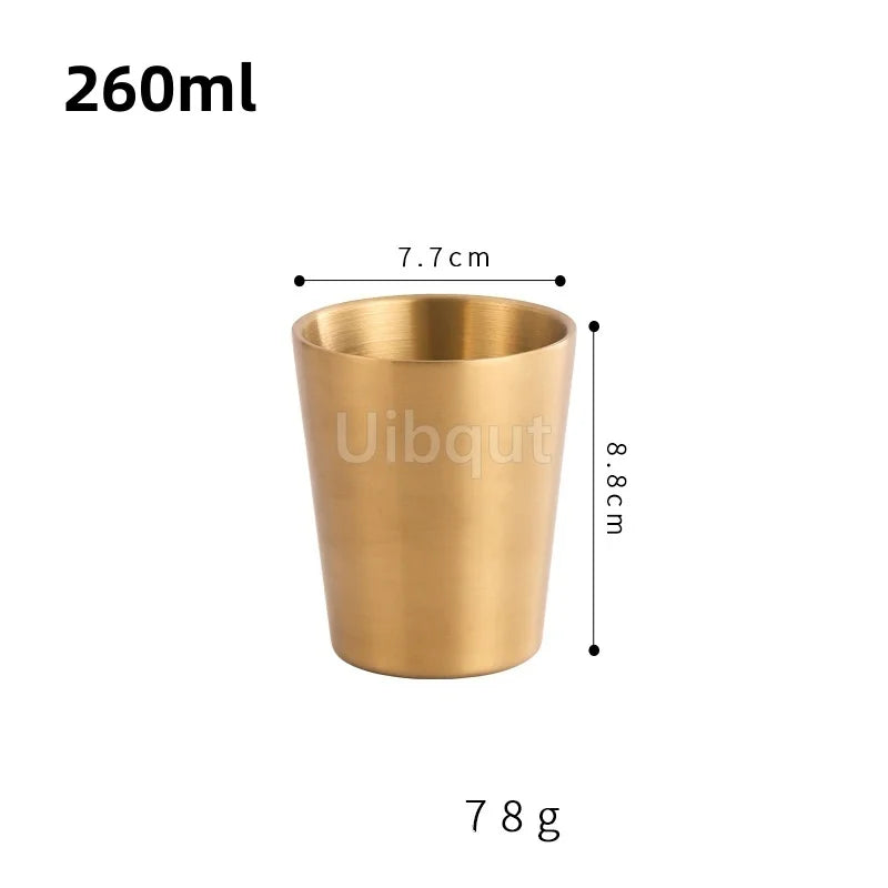 Double-Layer Stainless Steel Scald-Proof Tea & Coffee Mug – Hot Wine Cup Drinkware for Home, Restaurant & Kindergarten Use