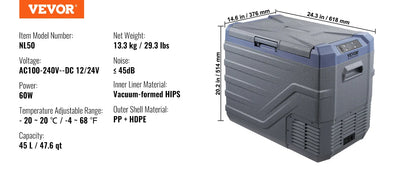 SucceBuy Portable Car Refrigerator — 8L–75L Single & Dual Zone Fridge with Bluetooth Temperature Control for Camping & RV