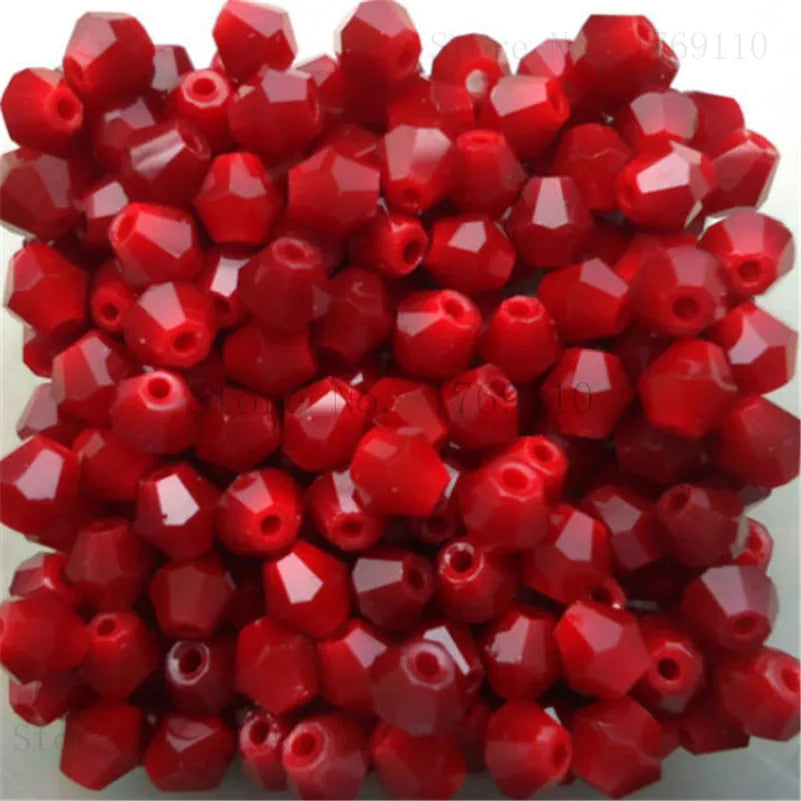 Isywaka 3–8mm Austria Crystal Bicone Glass Beads – Colorful Faceted Loose Spacer Beads for DIY Jewelry Making, Bracelet & Charm Craft Supplies