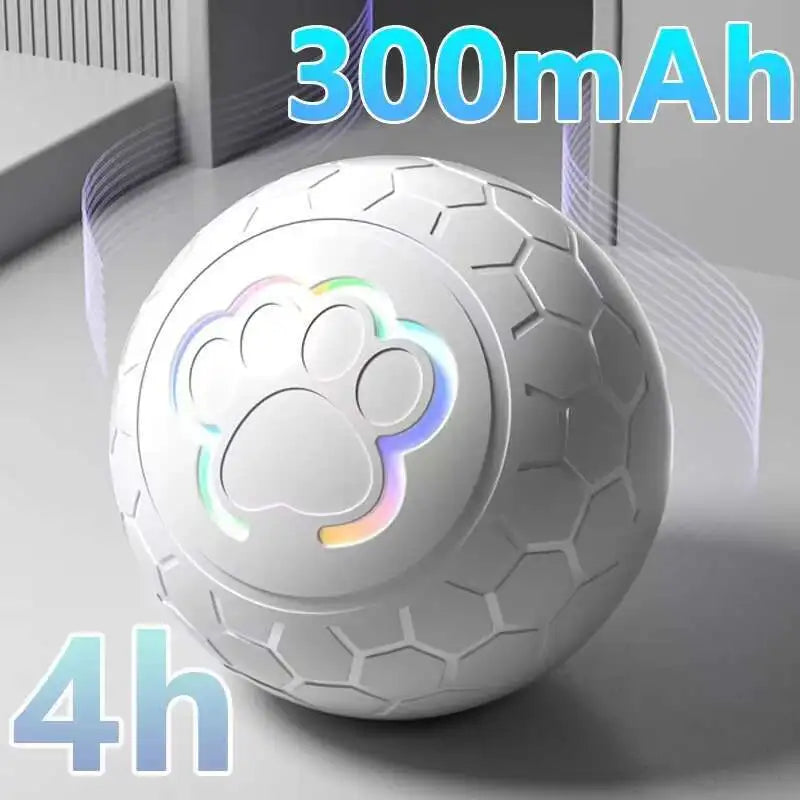 Smart Interactive Pet Ball - USB Automatic Rolling and Bouncing Toy with RGB Lights