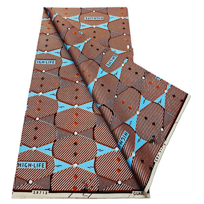 African Real Wax Print Fabric - 6 Yards 100% Cotton Ghana Ankara Loincloth Material