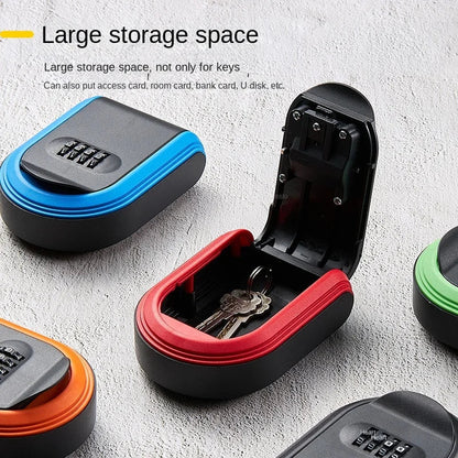 4-Digit Combination Wall Mounted Key Storage: Secure Plastic Lock Box for Home and Office - Indoor/Outdoor Key Safe Solution