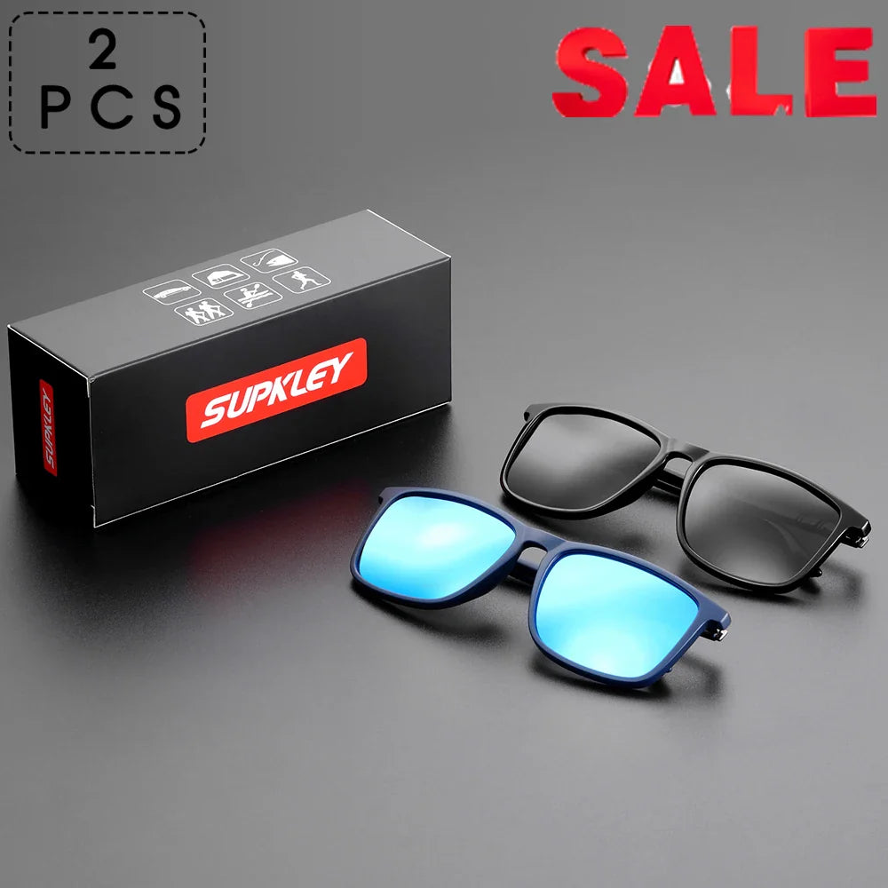 SUPKLEY Polarized Sports Sunglasses for Men – Lightweight Comfortable Square Sun Glasses with Original Case
