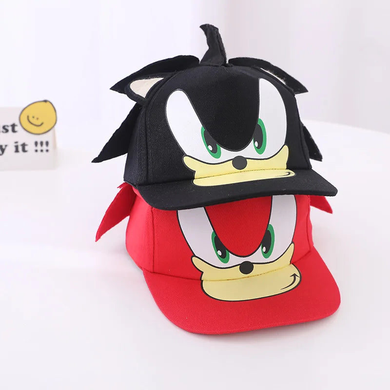 Children’s Sonic Baseball Cap — Cartoon Flat Brim Spring & Autumn Hat for Boys & Girls