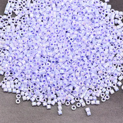 1000Pcs 1.6x1.3mm Japan Glass Seed Beads 11/0 – Cylindrical Loose Beads for DIY Statement Jewelry Making (5g Pack)