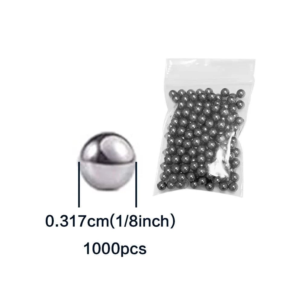 200-1000Pcs Precision Chrome Steel Bearing Balls - Assorted SAE Sizes 1/4" to 3/32" for Bicycle Repair & Mechanical Parts