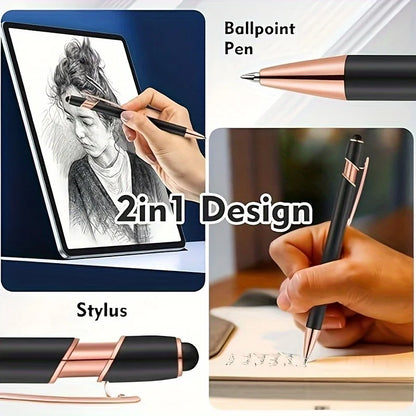 Custom Engraved Ballpoint Pens Set - Personalized Metal Pens with Cases & Bags for Business Gifts