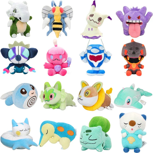 Pokemon Plush Toys Set – Soft Cubone, Palafin, Tinkatink, Grafaiai, Beedrill, Charcadet, Gengar & Duskull Dolls Birthday Gifts