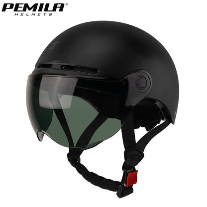 PEMILA Full Edge Wrap Cycling Helmet – MTB & Road Bike Helmet with Goggles, Ear Protection, for E-Bike & Bicycle
