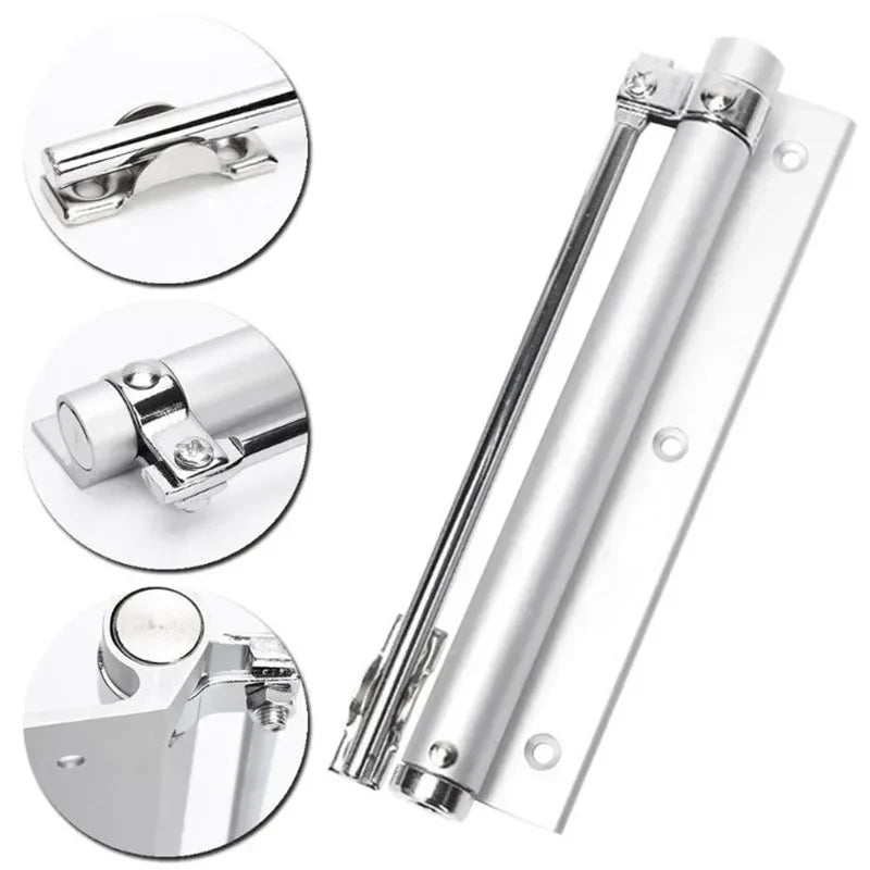 Adjustable Door Closer - Aluminum Alloy Automatic Spring Soft Close, Fire-Proof Heavy Duty Hardware