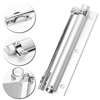 Adjustable Door Closer - Aluminum Alloy Automatic Spring Soft Close, Fire-Proof Heavy Duty Hardware