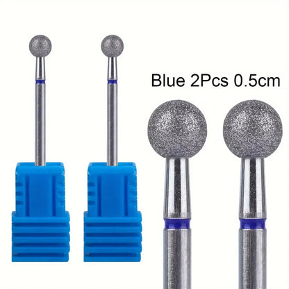 1/2/4Pcs Diamond Nail Drill Bit Set - Rotary Electric Milling Cutters for Manicure, Pedicure, Cuticle & Nail Tools Accessories