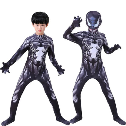 Kids Spider-Man Cosplay Costume – 3D Style Spiderman Suit for Halloween, Party & Venom Theme
