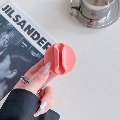 Silicone Lipstick Holder & Mobile Phone Stand — 3M Adhesive Universal Lazy Accessory with Round Lip Gloss Support