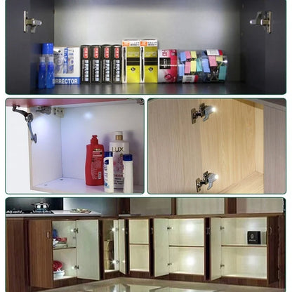 10-Piece LED Cupboard Light Set - Inner Hinge Lamp for Kitchen, Bedroom Wardrobe, Closet and Under Cabinet Lighting