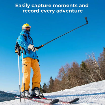 K&F Concept MS08 62'' Phone Tripod – 1.58m Selfie Stick with Bluetooth Remote & GoPro Adapter (Black & Orange)