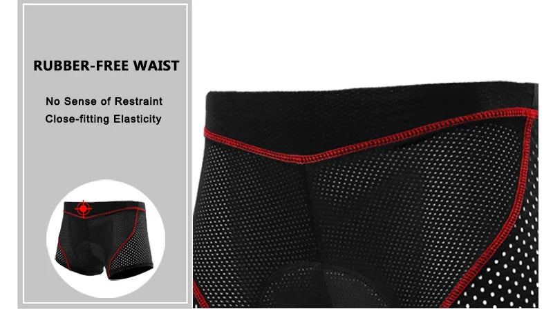 X-TIGER Men’s Cycling Underwear Shorts – 5D Gel Pad, Breathable Non-Slip Bike Shorts for MTB & Road Cycling