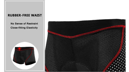 X-TIGER Men’s Cycling Underwear Shorts – 5D Gel Pad, Breathable Non-Slip Bike Shorts for MTB & Road Cycling