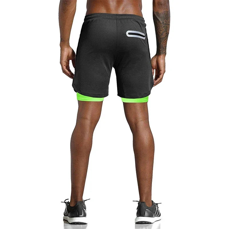 Men’s 2-in-1 Sports Shorts — Double-Layer Running, Gym & Fitness Shorts for Summer