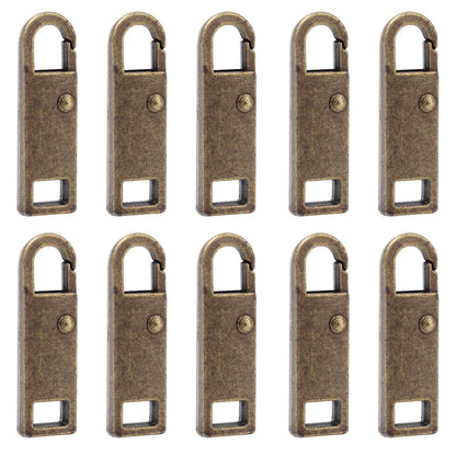 10/1PCS Universal Metal Zipper Pull Replacement — Instant Repair Kit for Luggage, Purses & Clothing Sliders