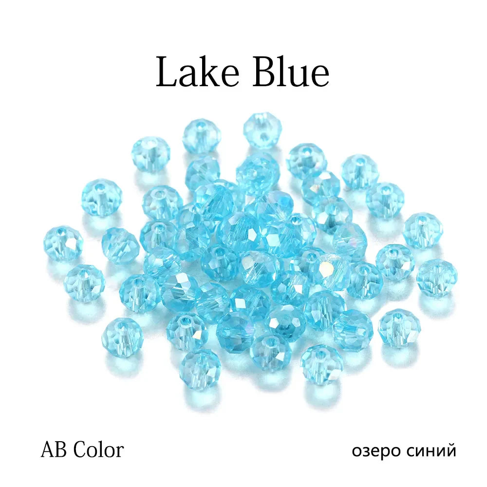 70–300pcs Czech Crystal Glass Beads Set (3–8mm) – Faceted Translucent Colorful Spacer Beads for DIY Jewelry, Bracelets & Craft Making