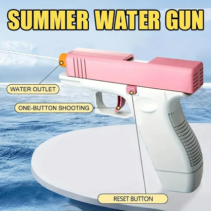 Mini Water Gun for Kids – Interactive Summer Toy with Continuous Fire & Linkage Rear Seat Water Spray