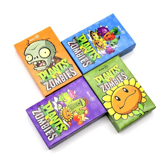 Plants vs Zombies Kawaii Cartoon Playing Cards – Cute Anime Patterned Card Game Merchandise Gift