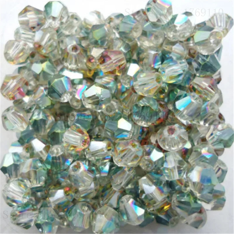 Isywaka 3–8mm Austria Crystal Bicone Glass Beads – Colorful Faceted Loose Spacer Beads for DIY Jewelry Making, Bracelet & Charm Craft Supplies