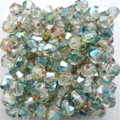 Isywaka 3–8mm Austria Crystal Bicone Glass Beads – Colorful Faceted Loose Spacer Beads for DIY Jewelry Making, Bracelet & Charm Craft Supplies