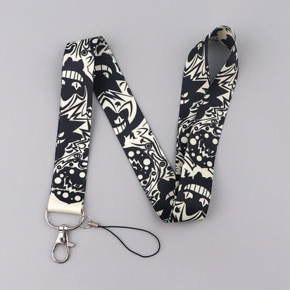 Anime Gengar Lanyard for Keys – Cartoon ID Card, Mobile Phone Strap, USB Badge Holder, DIY Keychain Gift